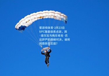 爱游戏体育-2月23日UFC雏量级焦点战，简·席尔瓦与梅尔希克·巴达萨严的巅峰对决，谁将问鼎新星王座？